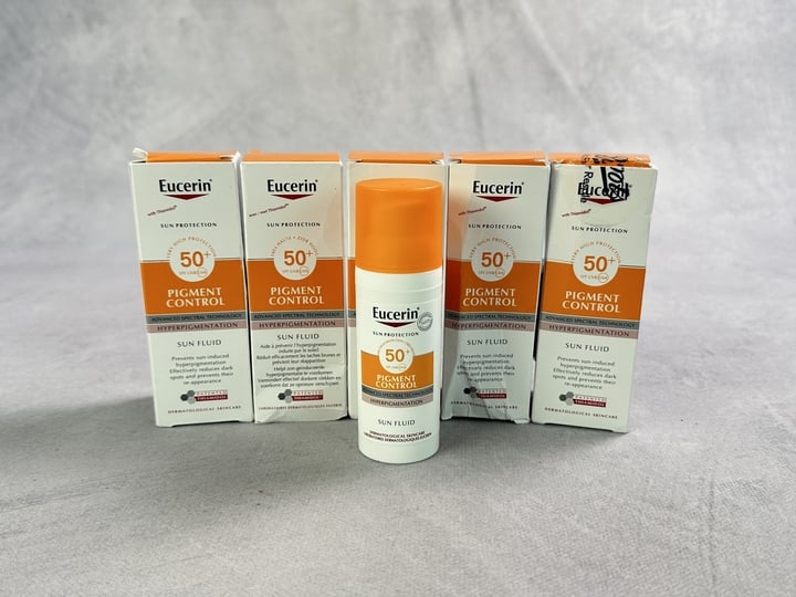 Eucerin Sun Protection Products 5x Units 50+ SPF Pigment Control 50ml  (MPSS3319751) (VAT ONLY PAYABLE ON BUYERS PREMIUM)