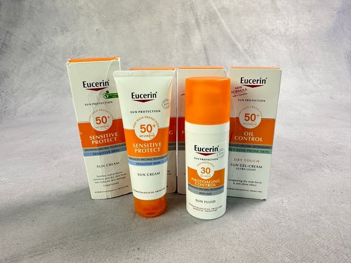 Eucerin Sun Protection Products 4x Units Including 50+ SPF Oil Control 50ml  (MPSS3319751) (VAT ONLY PAYABLE ON BUYERS PREMIUM)