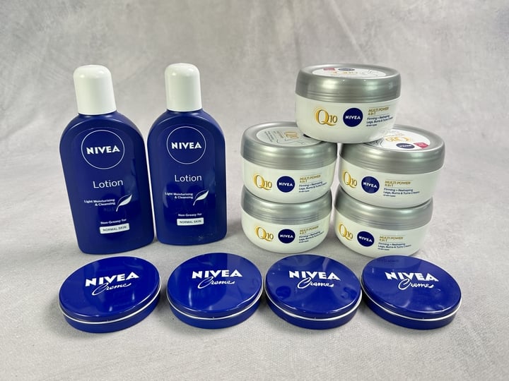 Nivea Health And Beauty Products 11x Units Including Q10 Multi Power 4 In 1 And Creame   (MPSD45946802) (VAT ONLY PAYABLE ON BUYERS PREMIUM)