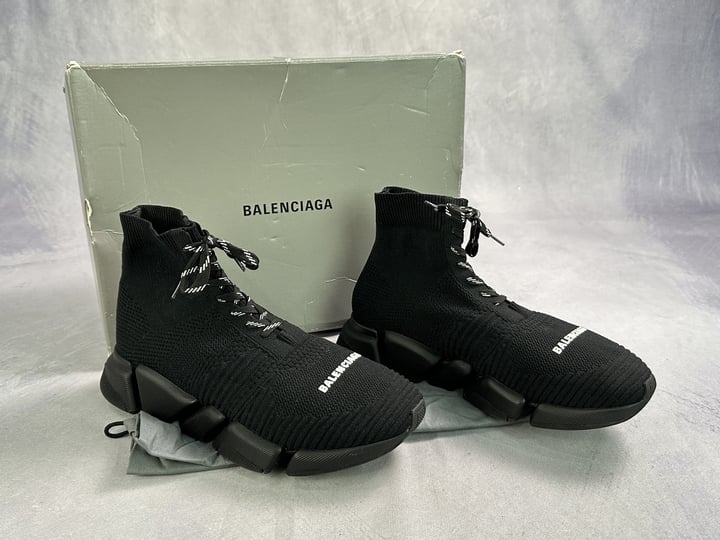 Balenciaga Speed Knit Sneakers With Box And Dust Bag - Size UK 8 (VAT ONLY PAYABLE ON BUYERS PREMIUM)