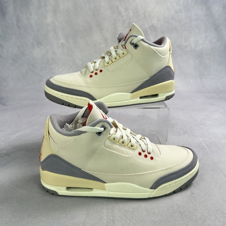 Air Jordan 3 Retro SE 'Muslin' Sneakers DH7139-100 - Size UK 8 (VAT ONLY PAYABLE ON BUYERS PREMIUM)