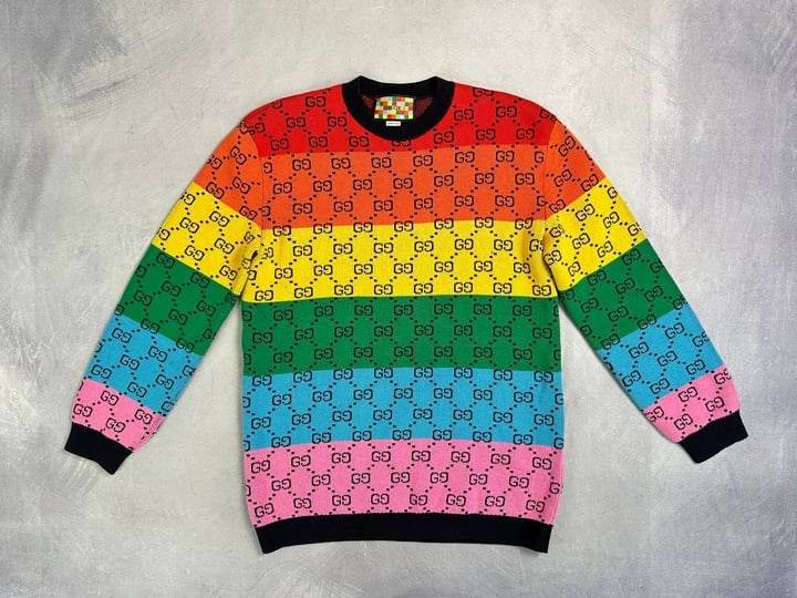 Gucci GG Monogram Rainbow jumper - Size S (MPSZ13524550) (VAT ONLY PAYABLE ON BUYERS PREMIUM)