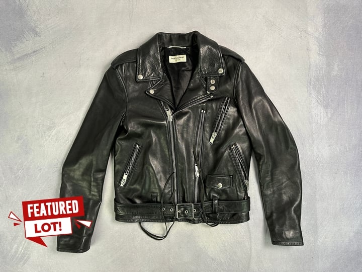 Saint Laurent Leather Biker Jacket - Size F40 (MPSZ13524550) (VAT ONLY PAYABLE ON BUYERS PREMIUM)