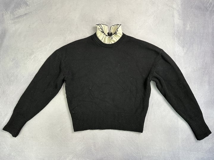 Alexander McQueen Ruffled Neck Jumper - Size L (MPSZ13524550) (VAT ONLY PAYABLE ON BUYERS PREMIUM)