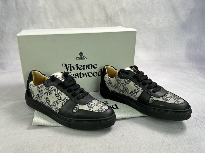 Vivienne Westwood Apollo All Over Orb Sneakers With Box And Dust Bag - Size 42 (VAT ONLY PAYABLE ON BUYERS PREMIUM)