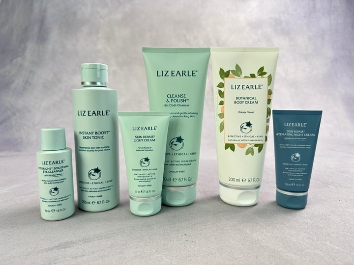 Liz Earle Beauty Products Including Body Cream, Skin Tonic & Eye Cleanser (VAT ONLY PAYABLE ON BUYERS PREMIUM)