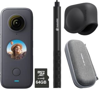 INSTA360 ONE X2 PRO KIT POCKET VIDEO CAMERA (ORIGINAL RRP - £449): MODEL NO CINOSXX/A (BOXED WITH MANUFACTURE ACCESSORIES (NO SD CARD)) [JPTB4471]. THIS PRODUCT IS FULLY FUNCTIONAL AND IS PART OF OUR