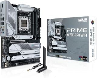 ASUS PRIME X670E PRO WIFI MOTHERBOARD (ORIGINAL RRP - £279): MODEL NO 90MB1BL0-M0EAY0 (BOXED WITH MANUFACTURE ACCESSORIES & MANUAL) [JPTB4351]. THIS PRODUCT IS FULLY FUNCTIONAL AND IS PART OF OUR PRE