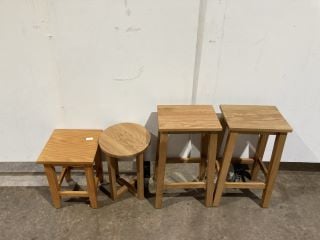 4 X ASSORTED WOODEN SIDE TABLES