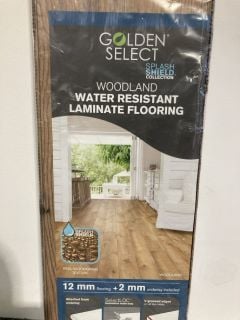 PALLET OF ITEMS TO INCLUDE WOODLAND WATER RESISTANT LAMINATE FLOORING