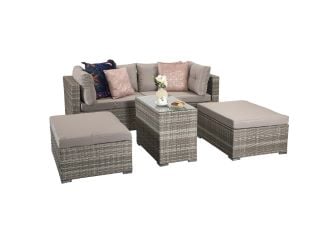 SIGNATURE HARPER STACKABLE SOFA SET IN GREY 8MM FLAT WEAVE (SKU:HARP0288) RRP £1025