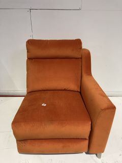 JOHN LEWIS ORANGE RECLINING ARM CHAIR RRP £699 (MISSING SECTION)