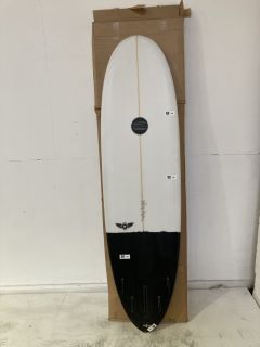 MALUKU 7FT FLYING FROG WHITE/BLACK SURFBOARD RRP £530