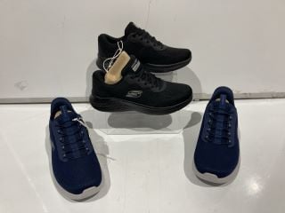 SKECHERS NAVY SIZE 9 SHOE & SKECHERS BLACK SIZE 9 SHOE