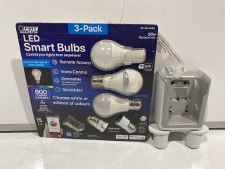 QTY OF ITEMS TO INCLUDE LED SMART BULBS & USB DOUBLE 13A SWITCHED SOCKET