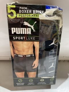 2 X TOMMY HILGIFER BLUE MENS BOXERS & PUMA SPORT LUXE BLACK MENS BOXERS