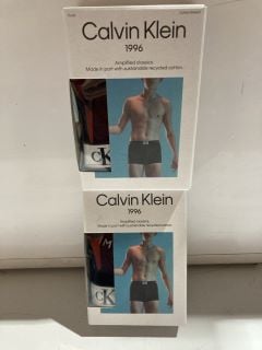 2 X CALVIN KLEIN BLACK MENS BOXERS