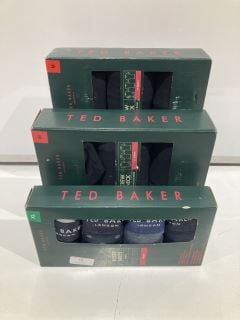 4 PACK TED BAKER BOXER BRIEFS EXTRA LARGE AND TED BAKER CREW NECK T-SHIRTS BLACK MEDIUM TOTAL RRP £75