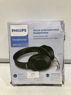 4 X PHILIPS HOME ENTERTAIMENT HEADPHONES 2000 SERIES BLACK