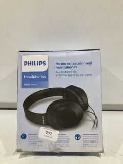 4 X PHILIPS HOME ENTERTAIMENT HEADPHONES 2000 SERIES BLACK