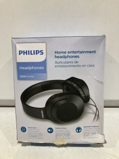 4 X PHILIPS HOME ENTERTAIMENT HEADPHONES 2000 SERIES BLACK