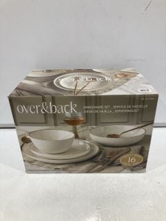 OVER & BACK 16 PEICE DINNERWARE SET