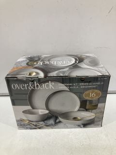 OVER & BACK 16 PEICE DINNERWARE SET