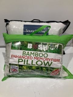 BOSH BAMBOO ENHANCED MEMORYFIBRE PILLOW AND SNUGGLEDOWN HOTEL COLLECTION LUXURIOUS COSY PILLOWS