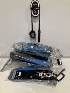 AQUALUNG STORM PETROL FINS XXS AND SEAC PINNE SPEED FINS BLUE SIZES EUR 26-28 EUR 32-33 AND FREEDOM HELIX 6FT ALL ROUND ANKLE LEASH TOTAL RRP £185