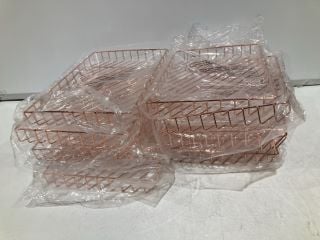 10X ROSE GOLD A4 LETTER TRAYS