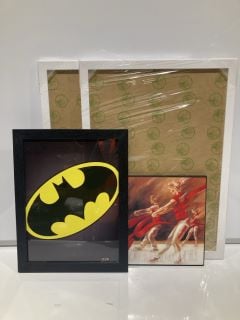 4X FRAMES INCLUDING DC COMICS BATMAN SYMBOL