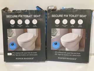 2X ROPER RHODES SECURE FIX TOILET SEAT