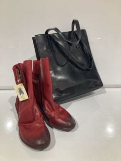 QTY OF ITEMS INCLUDING HANDBAG BLACK