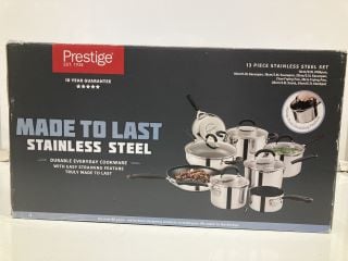 PRESTIGE 13 PIECE STAINLESS STEEL SET SILVER RRP £170