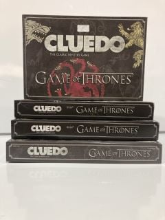 4 X CLUEDO GAME OF THRONES TOTAL RRP £90