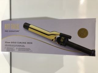 3 X HOT TOOLS 32MM GOLD CURLING IRON TOTAL RRP £140