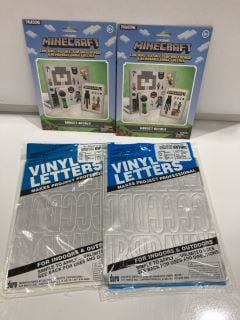 QTY OF ITEMS TO INCLUDE VINYL LETTERS