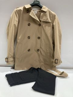 QTY OF MIXED ITEMS TO INCLUDE JOHN LEWIS SHORT TRENCH COAT