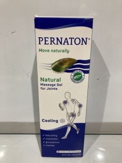 A BOX TO INCLUDE PERNATON MASSAGE GEL FOR JOINTS