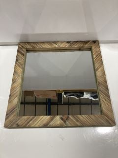 4 X STONEBRIAR WOOD CHEVRON MIRROR