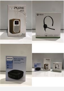 QTY OF ITEMS TO INCLUDE PURE EVOKE H3 PORTABLE DIGITAL AND FM RADIO TOTAL RRP £170