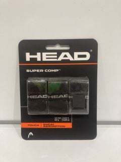 QTY OF ITEMS TO INCLUDE HEAD SUPER COMP SWEAT ABSORBERS, ADIDAS TRAINING SOCKS