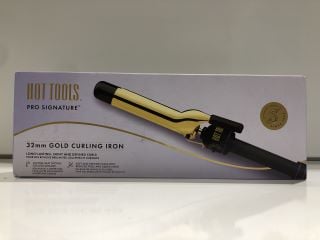 3 X HOT TOOLS 32MM GOLD CURLING IRON TOTAL RRP £140