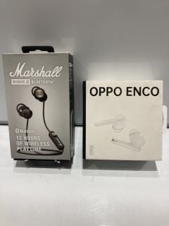 QTY OF ITEMS TO INCLUDE MARSHALL MINOR II BLUETOOTH HEADPHONES  TOTAL RRP £140