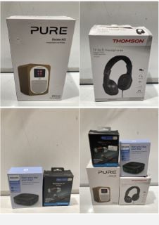 QTY OF ITEMS TO INCLUDE PURE EVOKE H3 PORTABLE DIGITAL AND FM RADIO TOTAL RRP £250