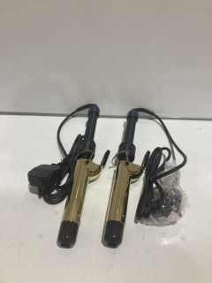 2 X HOT TOOLS PRO SIGNATURE GOLD CURLING IRON