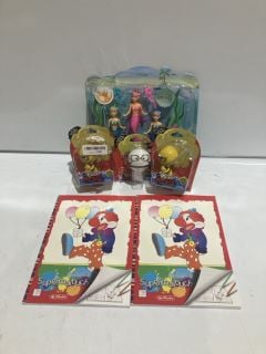 BOX OF ITEMS INCLUDING MERMAID PRINCESS