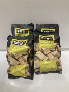 BOX OF WEBER APPLE WOOD CHUNKS