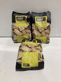 BOX OF WEBER APPLE WOOD CHUNKS