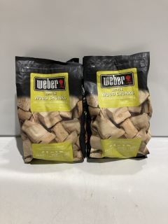 BOX OF WEBER APPLE WOOD CHUNKS